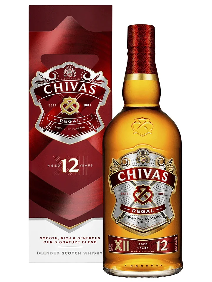 Chivas Regal 12 Year Old Signature Blend Blended Scotch Whisky 1L