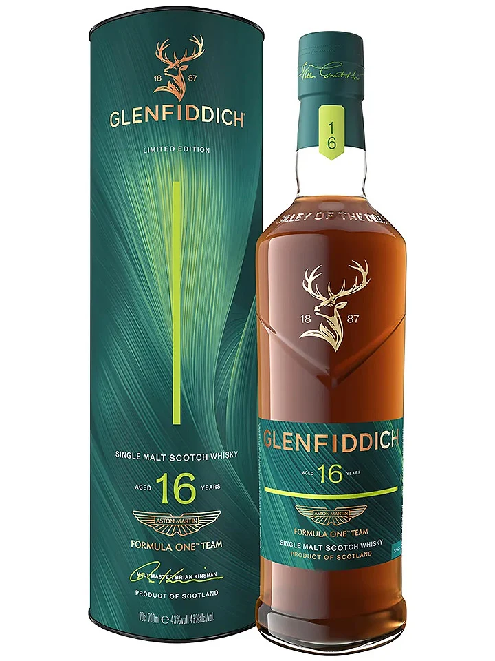 Glenfiddich 16 Year Old Aston Martin F1 2026 Limited Edition Single Malt Scotch Whisky 700mL
