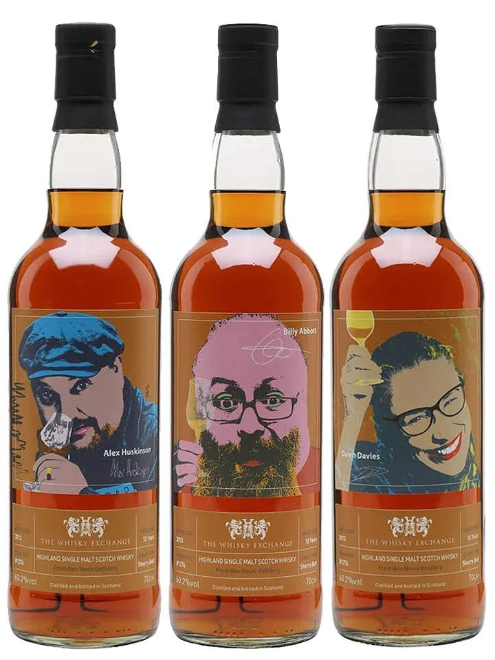 Ben Nevis 10 Year Old 2013 Single Cask Collection Sherry Butt 60.2% Cask Strength Single Malt Scotch Whisky 3 x 700mL
