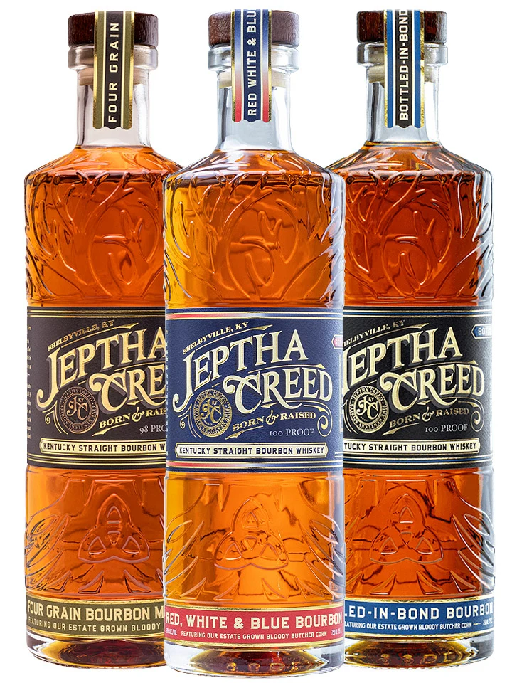 Jeptha Creed Collection Kentucky Straight Bourbon Whiskey 3 x 750mL