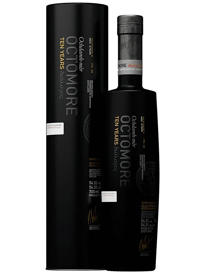 Bruichladdich Octomore 10 Year Old Fourth Release Islay Single Malt Scotch Whisky 700mL
