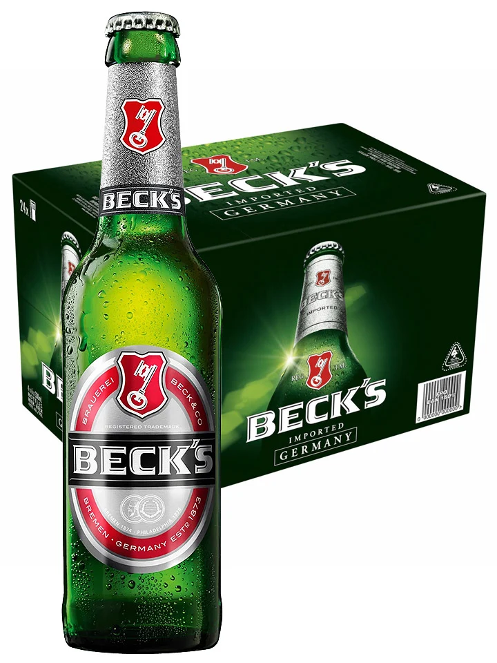 Beck's Lager Imported Beer Case 24 x 330mL Bottles