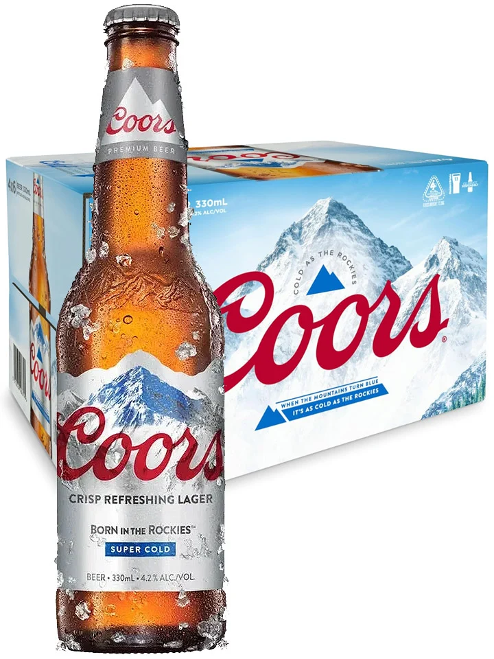 Coors Crisp Lager Imported Beer 24 x Pack 330ml Bottles