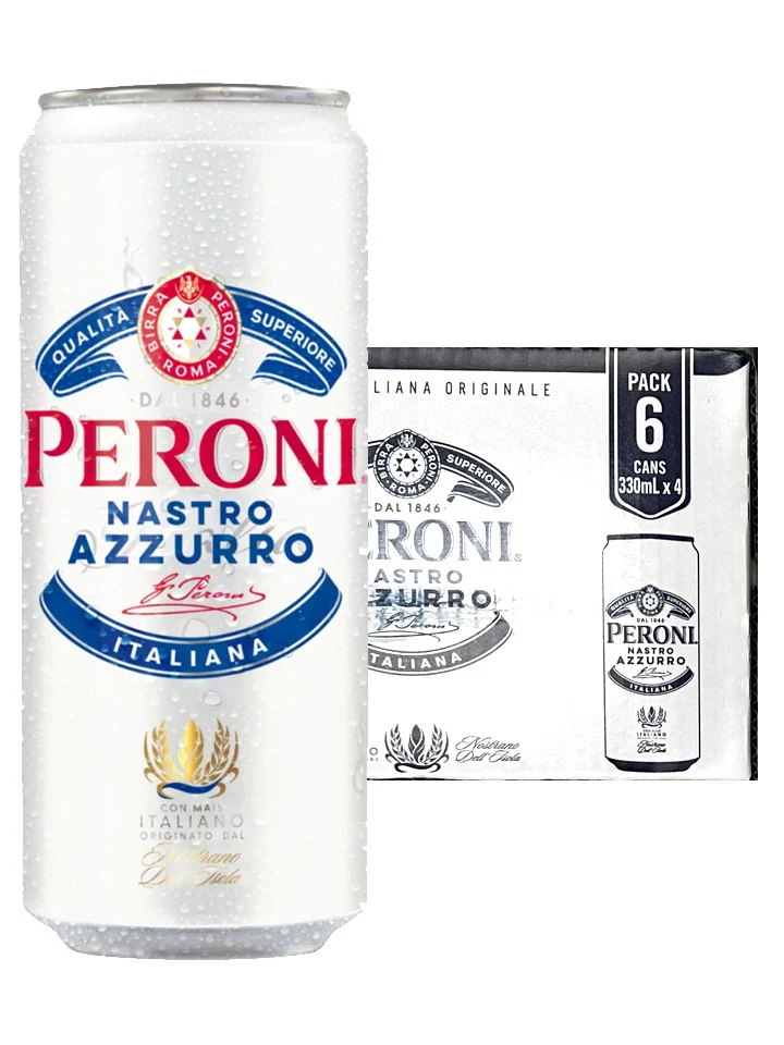 Peroni Nastro Azzurro Imported From Italy Beer Case 24 x Pack 330mL Cans