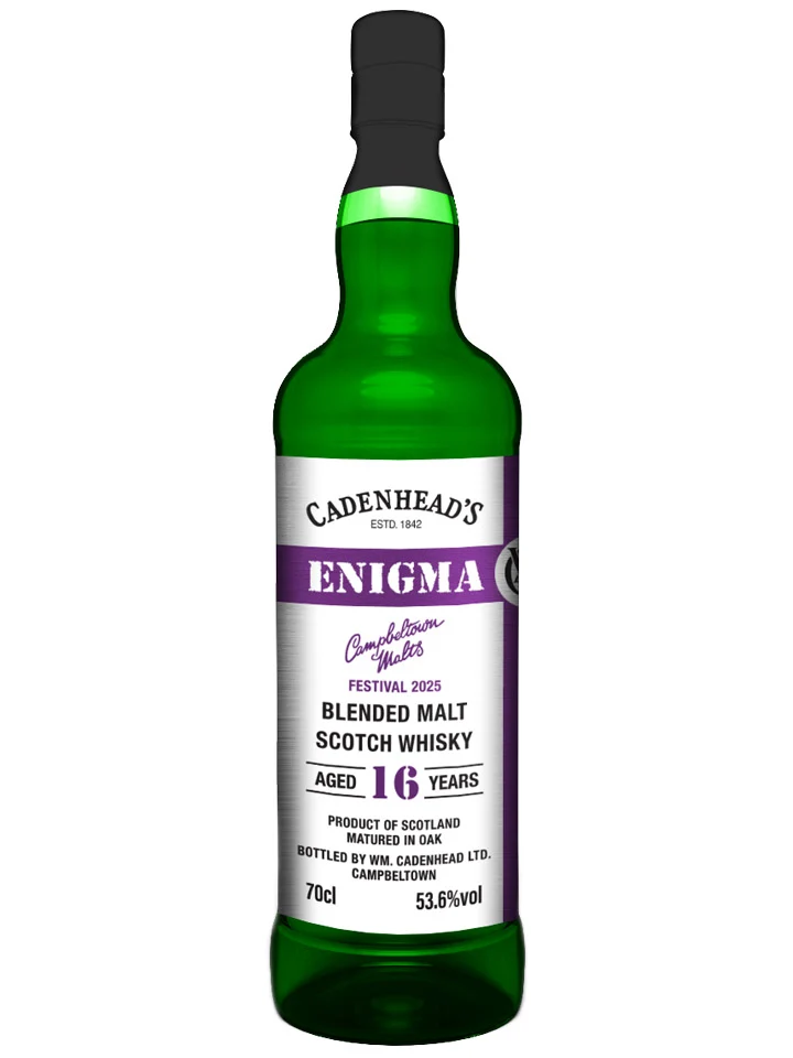 Cadenhead's 16 Year Old Enigma Campbeltown Malts Festival 2025 Edition (Hazelburn & Kilkerran) Cask Strength Blended Malt Scotch Whisky 700mL