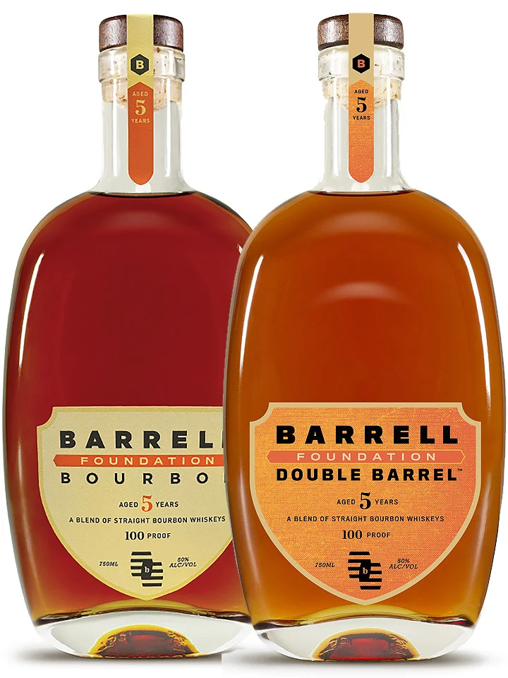 Barrell 5 Year Old Foundation + Double Barrel 100 Proof Blended Straight Bourbon Whiskey 2 x 750mL