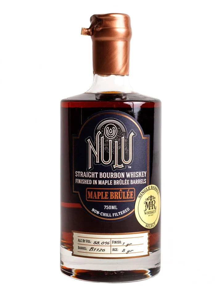 NULU 8 Year Old Maple Brulee Single Barrel Cask Strength Straight Bourbon Whiskey 750mL