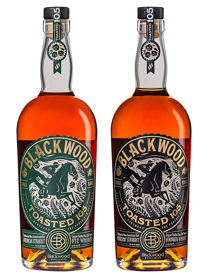 Blackwood Toasted 105 Collection Straight Rye & Bourbon Whiskey 2 x 750mL