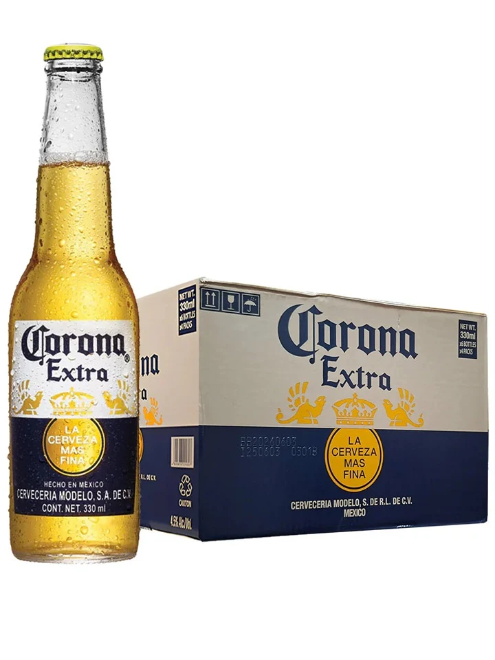 Corona Extra Beer Brown Box China Origin Case 4 x 6 Pack 330mL Bottles
