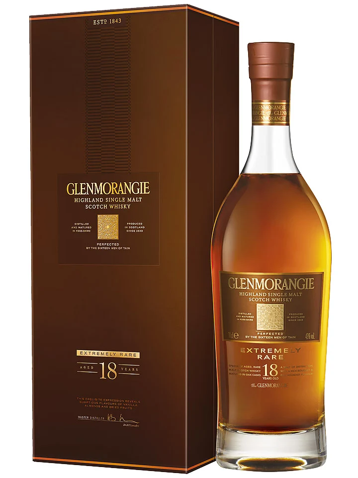 Glenmorangie 18 Year Old Extremely Rare Single Malt Scotch Whisky 750mL
