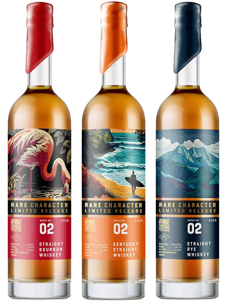 Rare Character Limited Release 2026 Batch No. 02 Straight Bourbon, Straight Rye & Straight Whiskey Collection 3 x 750mL
