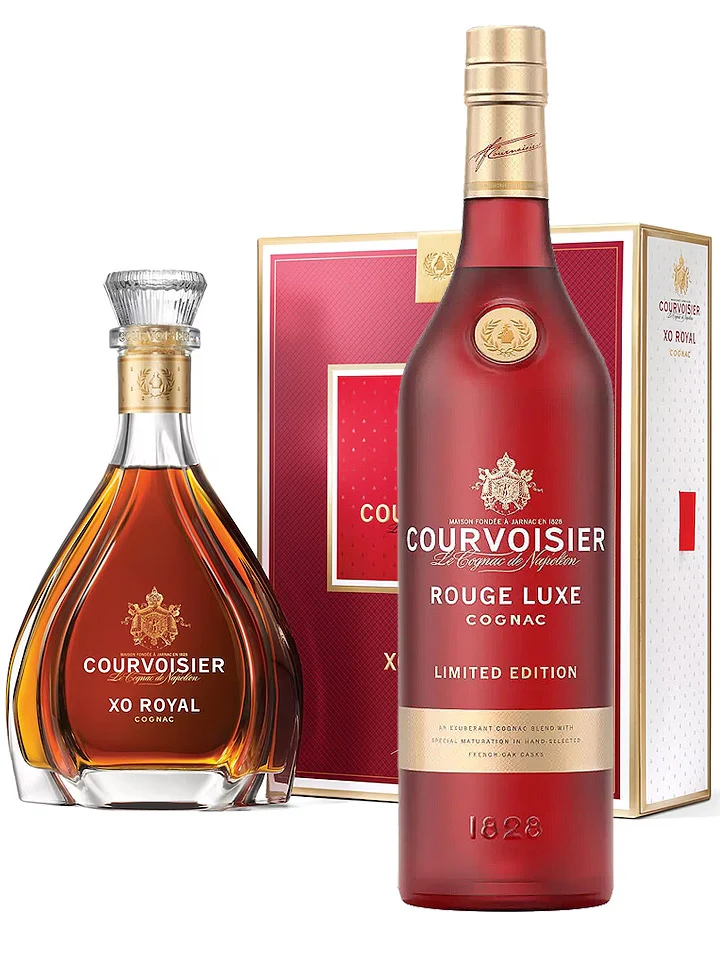 Courvoisier XO Royal + Rouge Luxe Limited Edition Cognac 2 x 700mL