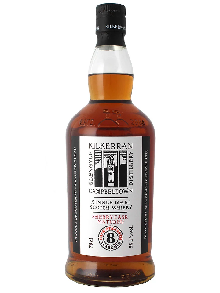 Kilkerran 8 Year Old Cask Strength Sherry Cask 58.1% 2022 Release Campbeltown Single Malt Scotch Whisky 700mL