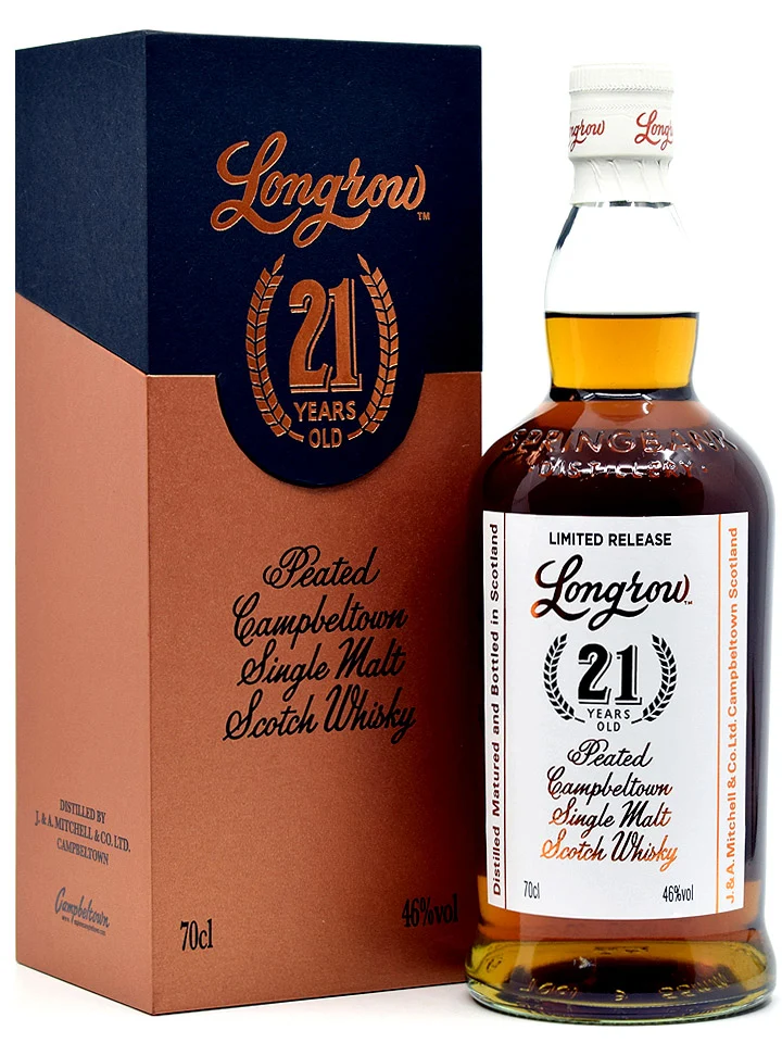 Longrow 21 Year Old Peated Campbeltown Single Malt Scotch Whisky 700mL