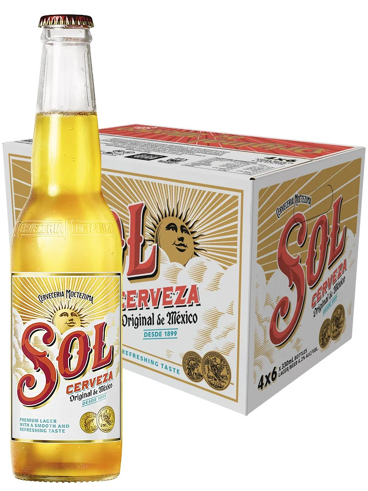 Sol Cerveza Original Lager Imported Beer Case 24 x 330mL Bottles
