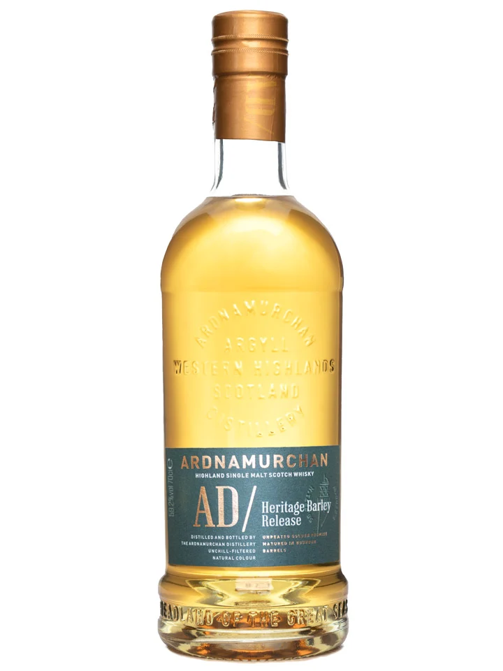 Ardnamurchan AD/ Heritage Barley Golden Promise Highland Single Malt Scotch Whisky 700mL