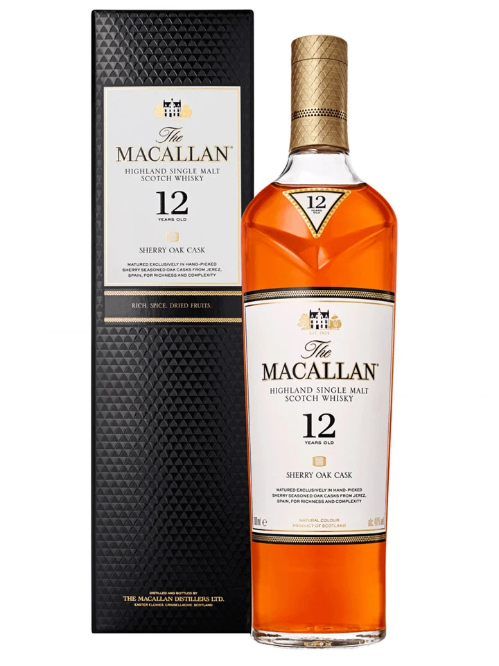 The Macallan 12 Year Old Sherry Oak (Older Packaging) Single Malt Scotch Whisky 700mL