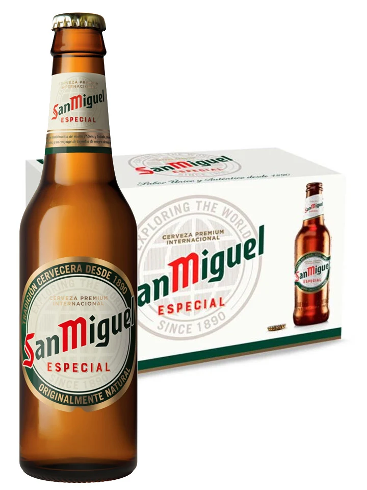 San Miguel Especial Lager Imported Beer Case 24 x 330mL Bottles