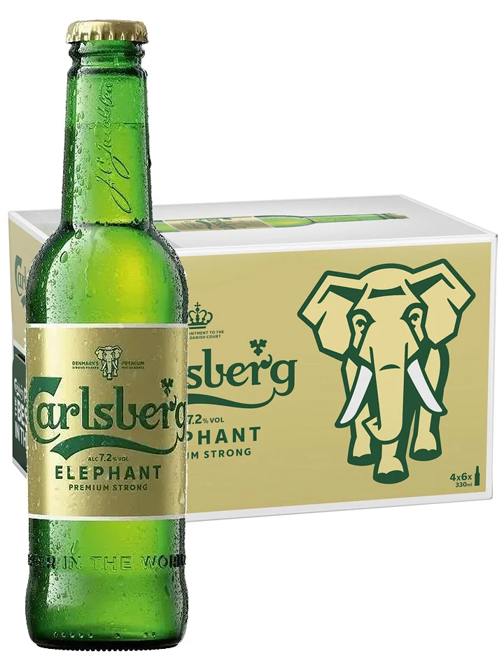 Carlsberg Elephant Extra Strong 7.2% Lager Beer Case 24 x 330mL Bottles