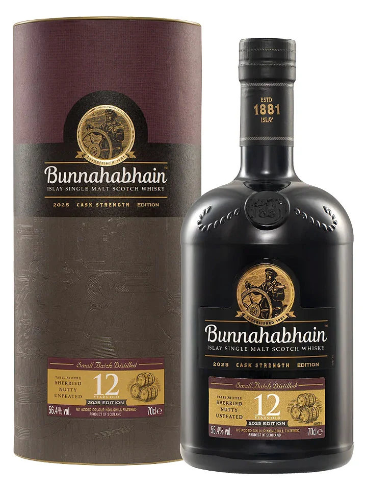 Bunnahabhain 12 Year Old Cask Strength 2025 Single Malt Scotch Whisky 700mL