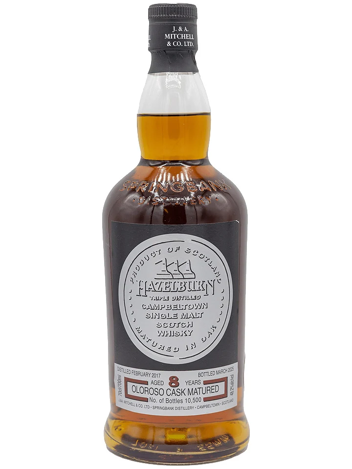 Hazelburn 8 Year Old Oloroso Cask Matured 2025 Release Campbeltown Single Malt Scotch Whisky 700mL