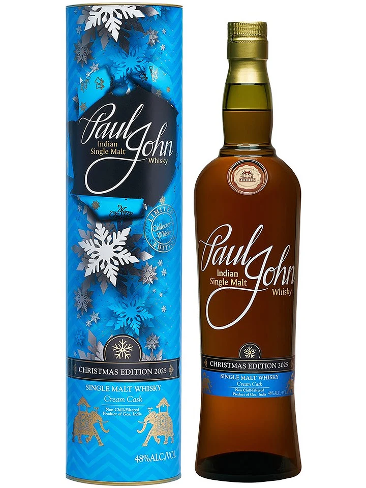 Paul John Christmas Edition 2025 Cream Sherry Cask Single Malt Indian Whisky 700mL