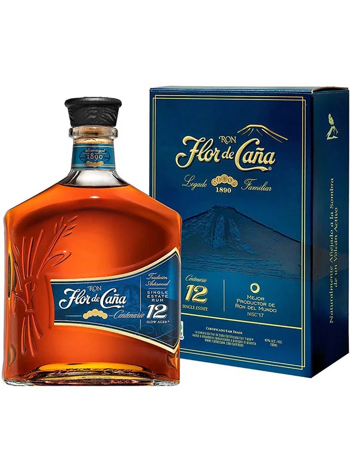 Flor de Cana 12 Year Centenario With Gift Box Rum 1L
