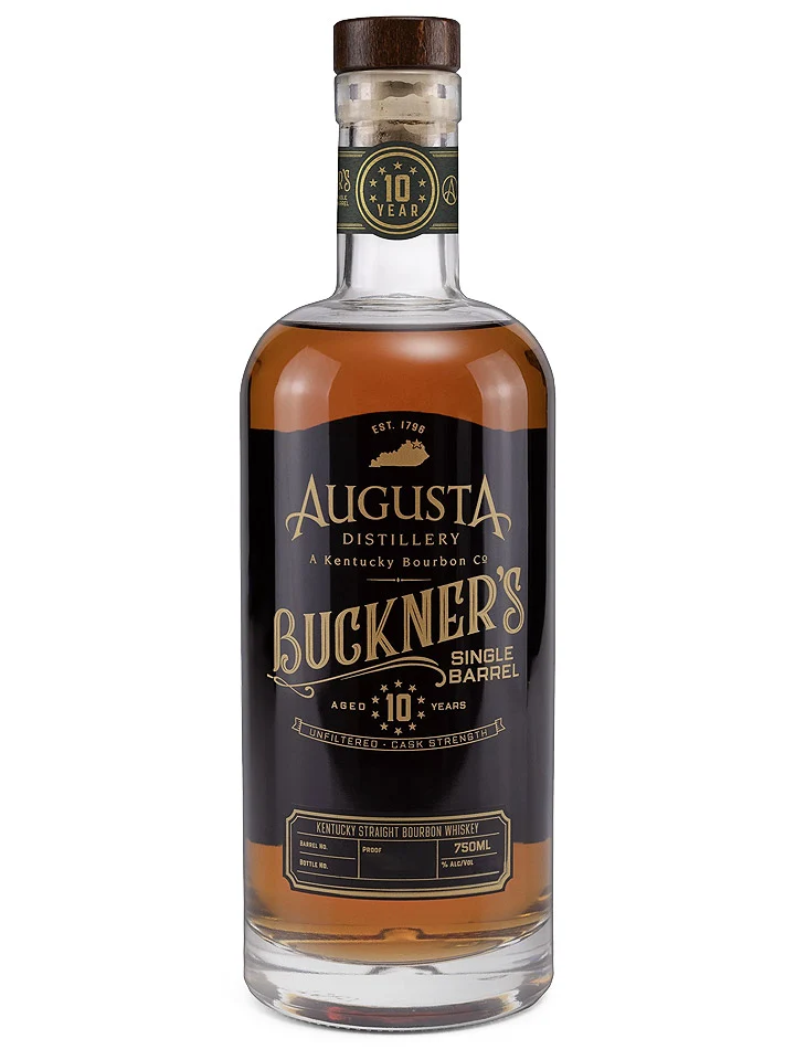 Augusta Distillery Buckner's 10 Year Old Single Barrel 60.9% Cask Strength Kentucky Straight Bourbon Whiskey 750mL