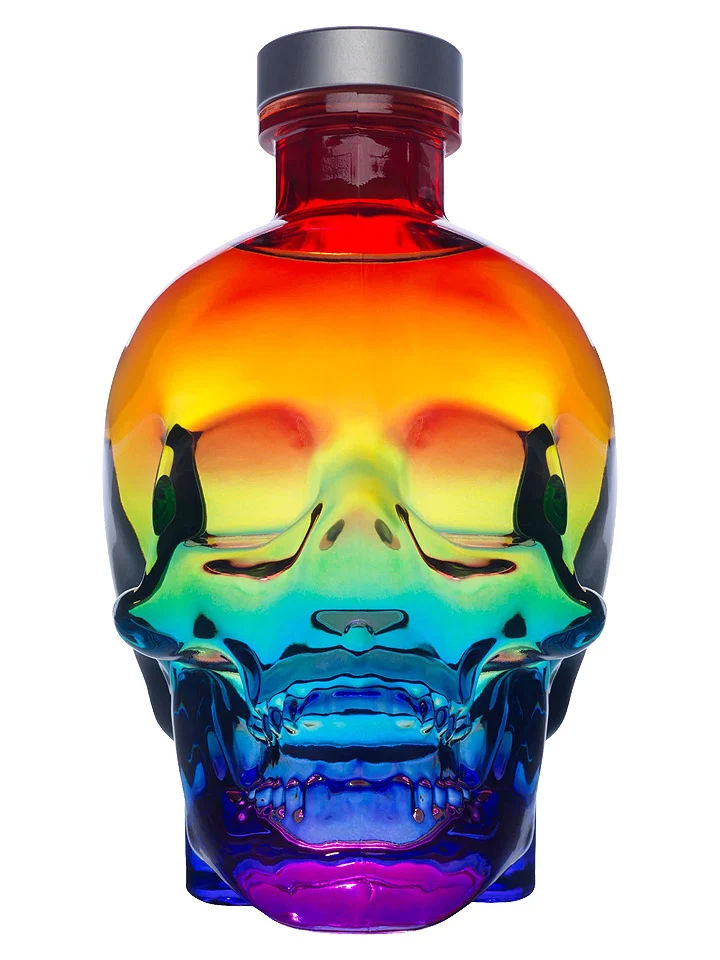 Crystal Head Skull Decanter Pride Limited Edition Vodka 700mL