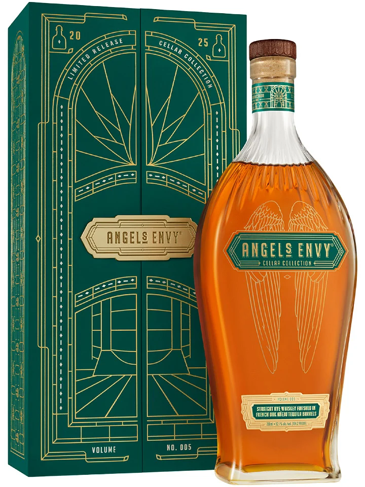 Angel's Envy Cellar Collection 2025 Vol. 5 French Oak Extra Anejo Tequila Finish Straight Rye Whiskey 750mL