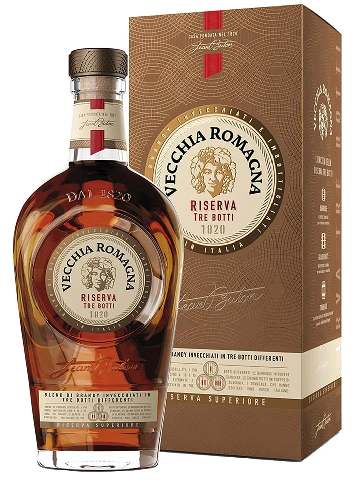 Vecchia Romagna Riserva Tre Botti Italian Brandy 700mL