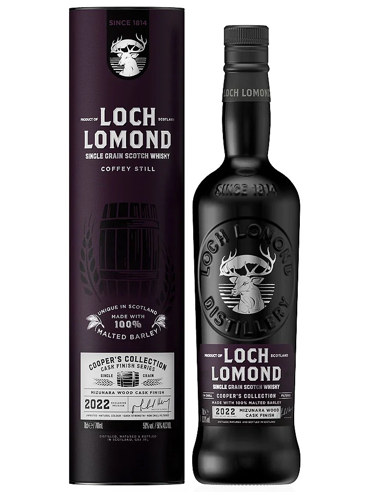 Loch Lomond Single Grain Cooper's Collection Mizunara Edition Single Grain Scotch Whisky 700mL