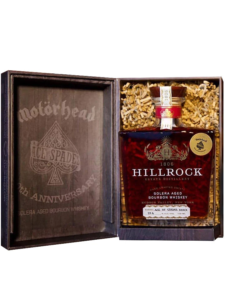 Motorhead x Hillrock Estate Ace of Spades 40th Anniversary Limited Edition Solera Aged Bourbon Whiskey 750mL