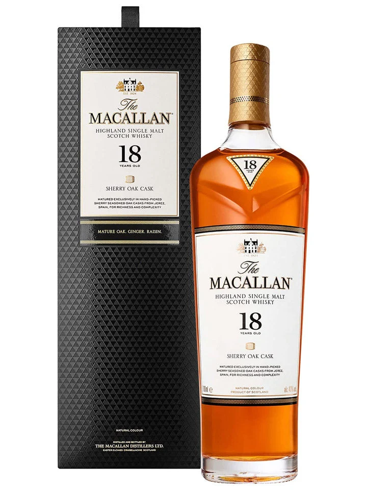 The Macallan 18 Year Old Sherry Oak 2018 Release Single Malt Scotch Whisky 700mL