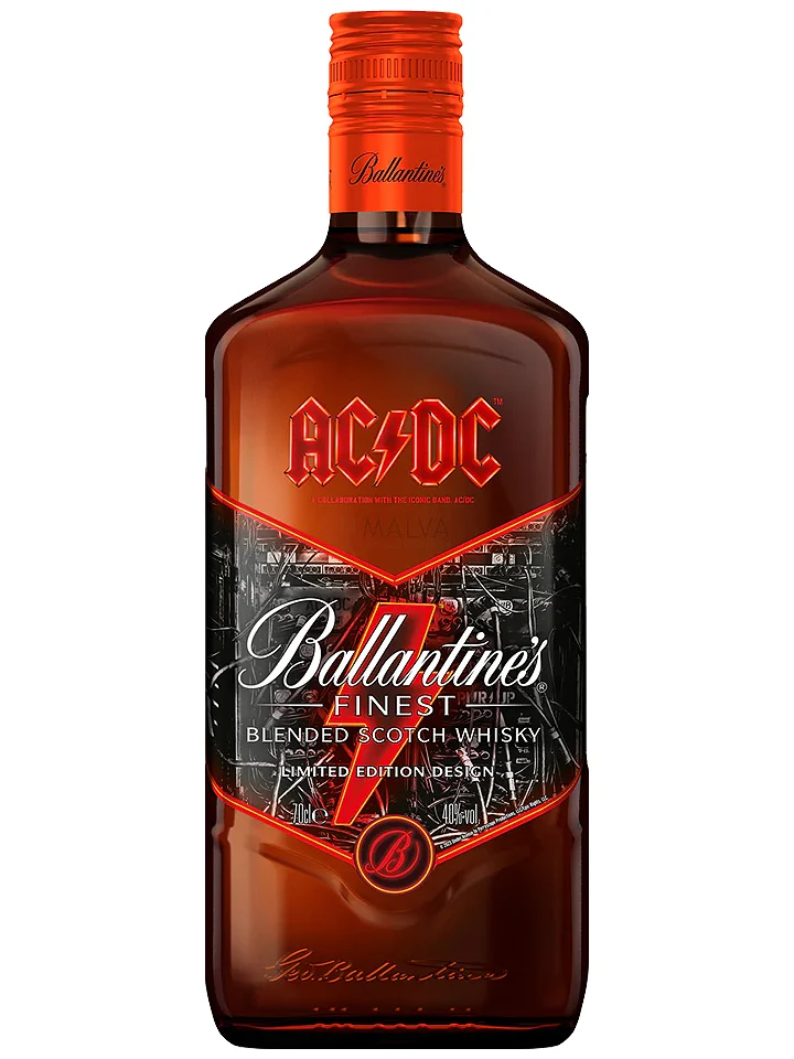 Ballantine's Finest AC/DC True Music Icon Limited Edition Design Blended Scotch Whisky 700mL