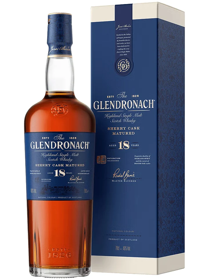 GlenDronach 18 Year Old Sherry Cask Single Malt Scotch Whisky 700mL