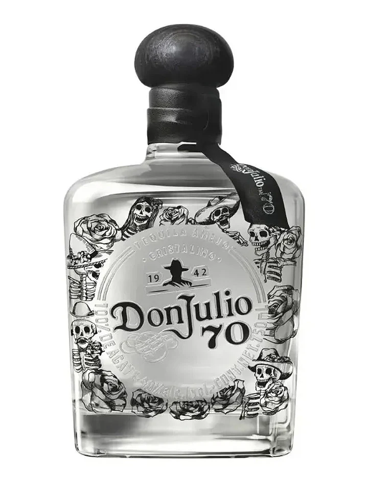Don Julio 70 Cristalino 70th Anniversary Día de Los Muertos x Willy Chavarria Limited Edition Anejo Claro Tequila 750mL