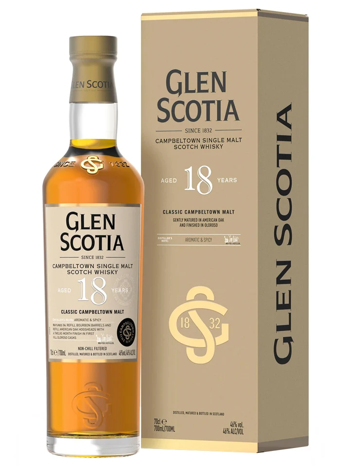 Glen Scotia 18 Year Old Single Malt Scotch Whisky 700mL