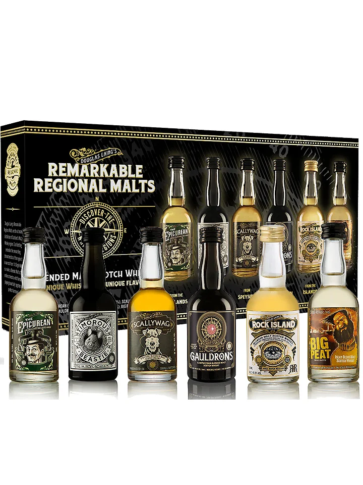 Douglas Laing Remarkable Regional Malts Miniature Gift Pack Scotch Whisky 6 x 50mL