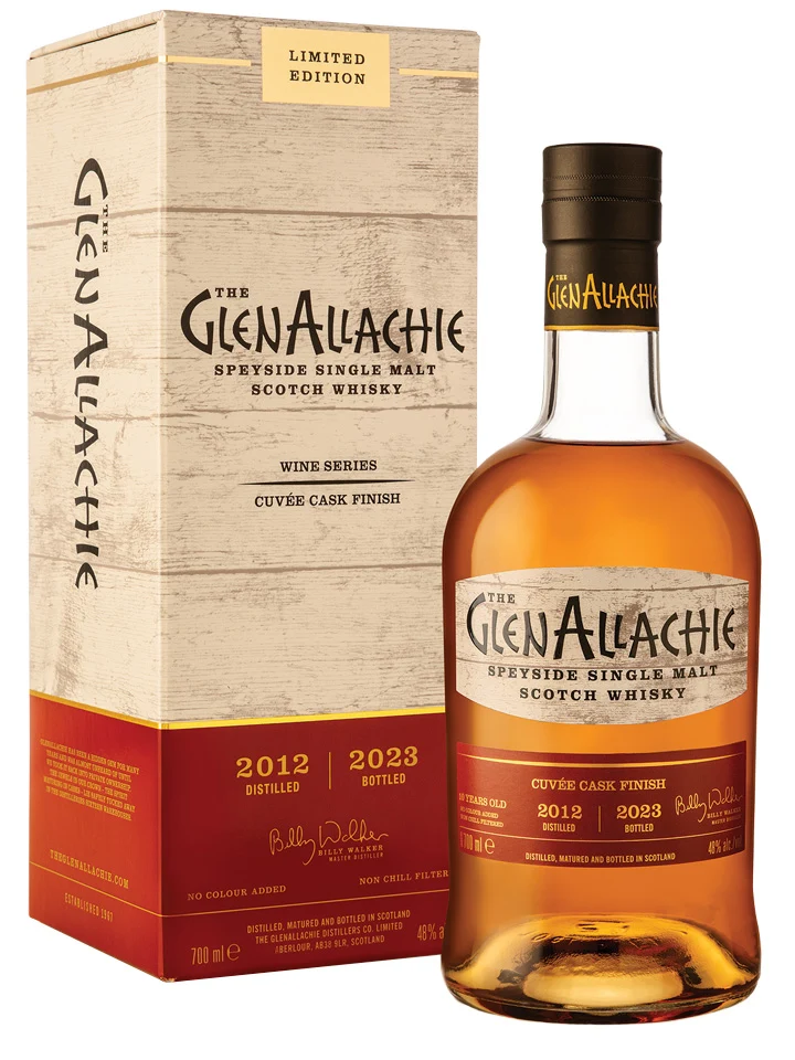 Glenallachie 10 Year Old 2012 Vintage Cuvee Wine Cask Finish Single Malt Scotch Whisky 700mL