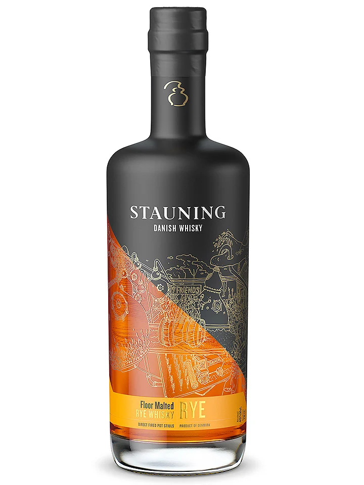 Stauning Floor Malted Danish Rye Whisky 700mL