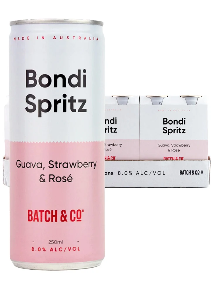 Batch & Co Bondi Spritz 8% Guava Strawberry & Rose 24 x 250mL Cans