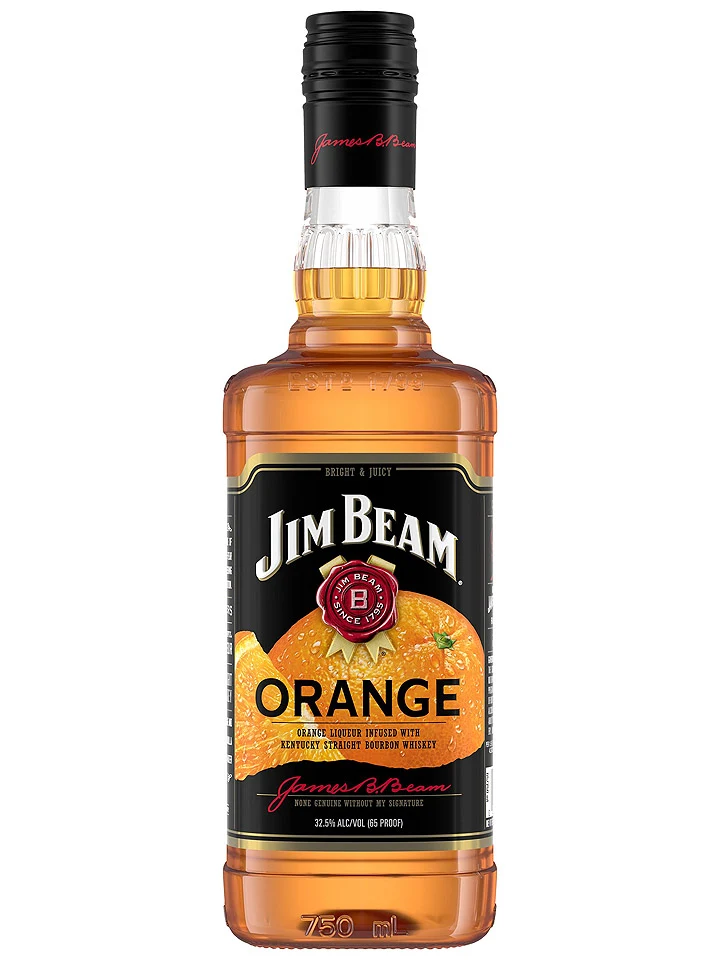 Jim Beam Kentucky Straight Orange Infused Bourbon Liqueur Whiskey 750mL