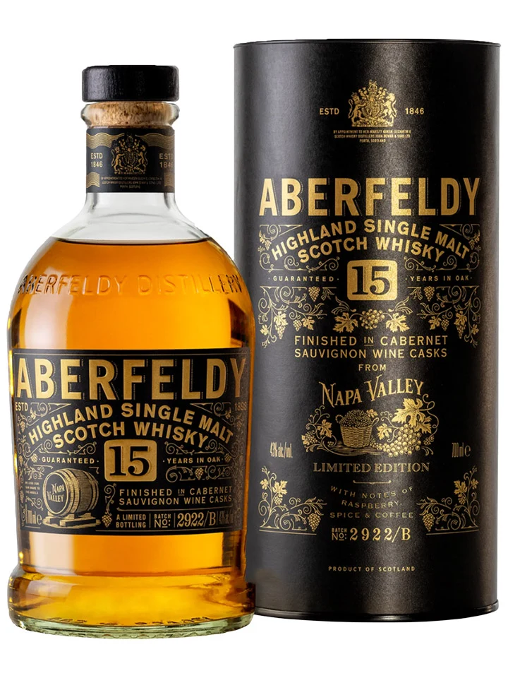 Aberfeldy 15 Year Old Napa Valley Red Wine Cask Single Malt Scotch Whisky 700mL