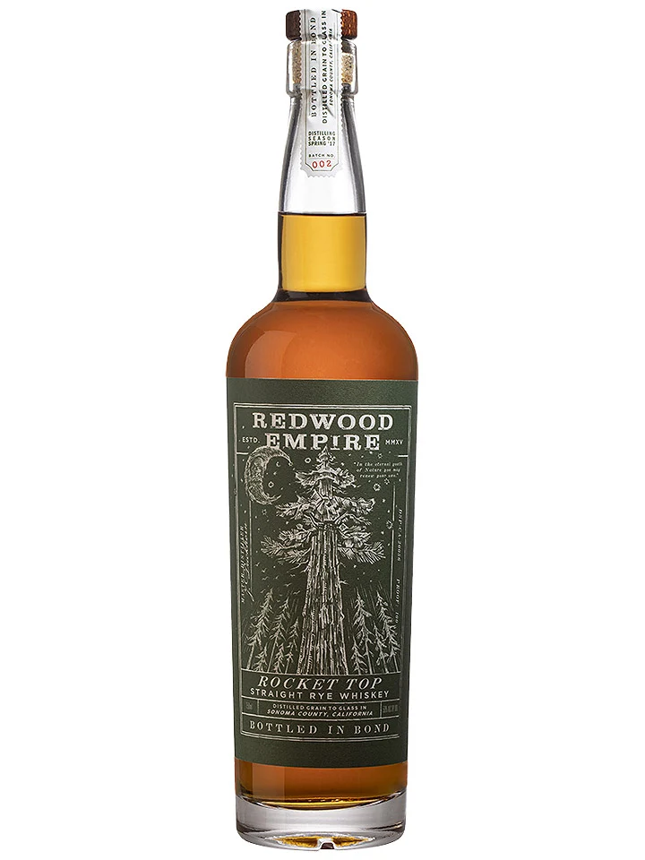 Redwood Empire Rocket Top Bottled In Bond Straight Rye Whiskey 750mL