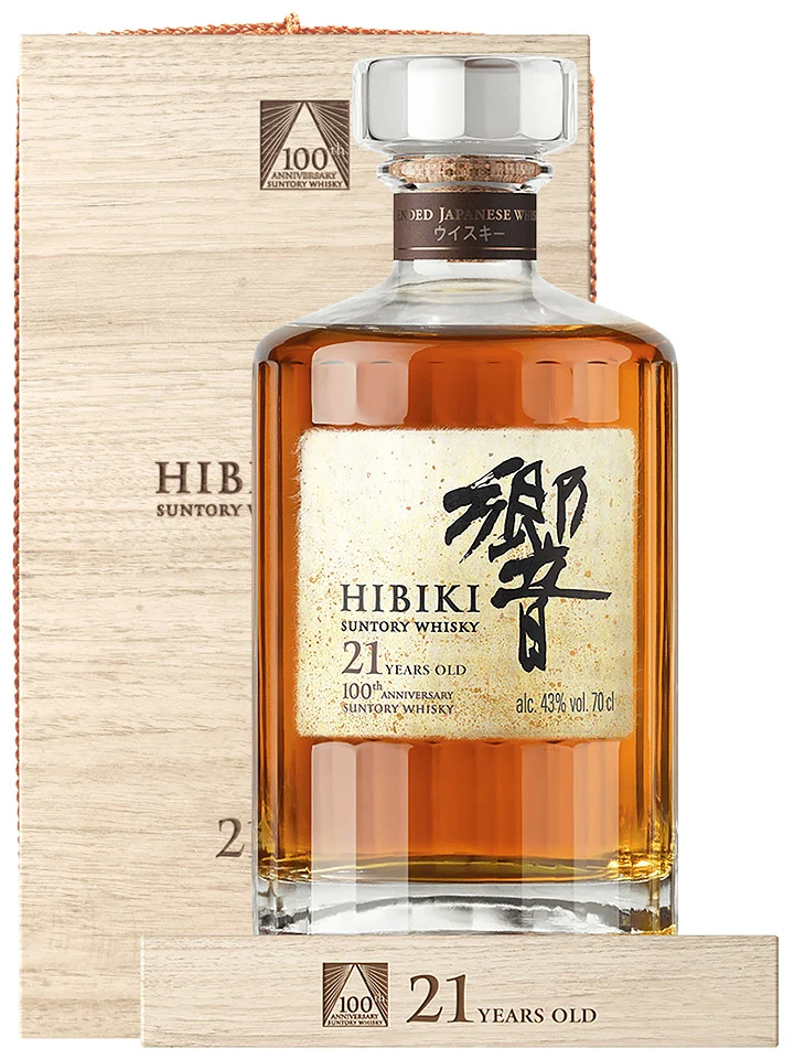 Hibiki 21 Year Old Mizunara Oak 100th Anniversary Edition Blended Japanese Suntory Whisky 700mL