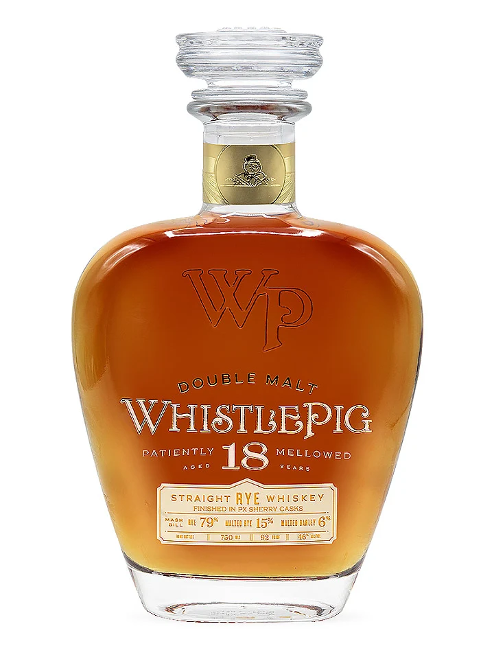 Whistlepig 18 Year Old Double Malt Straight Rye Whiskey 750mL