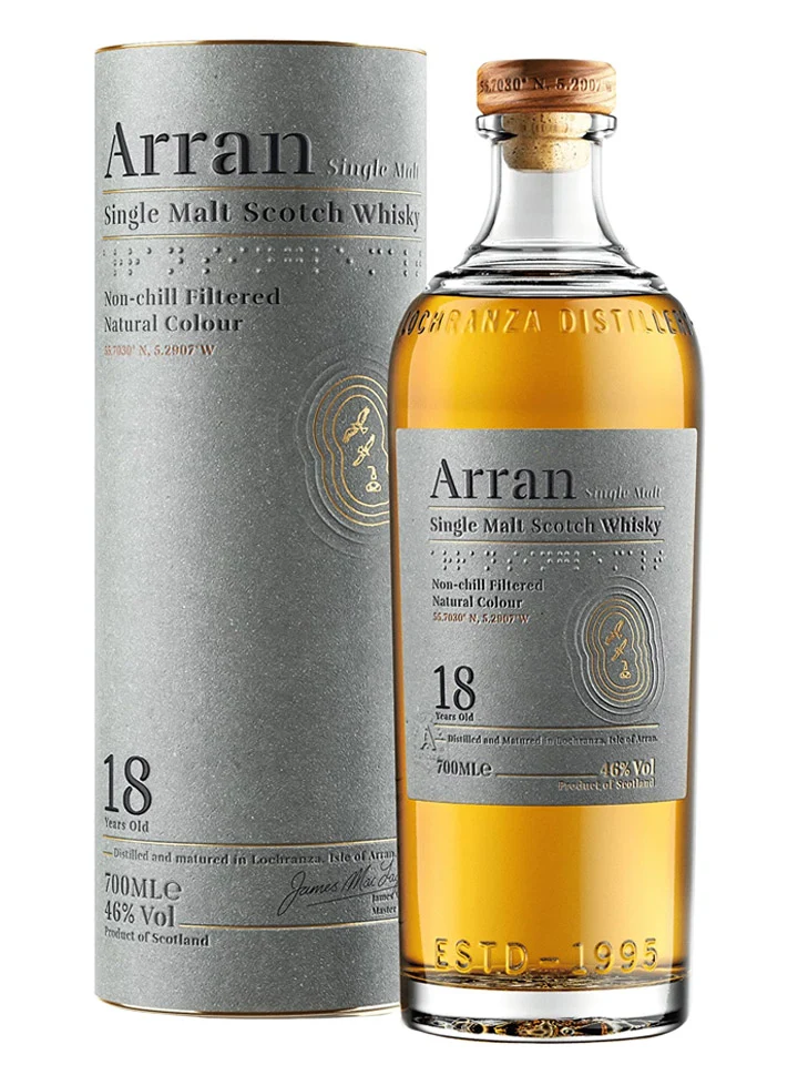 Arran 18 Year Old Single Malt Scotch Whisky 700mL
