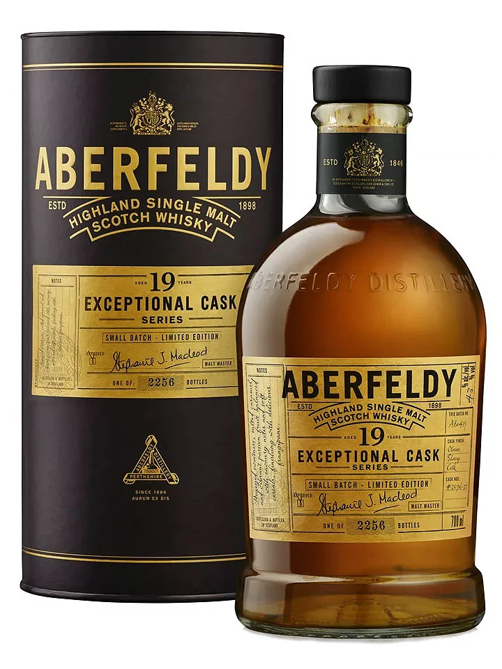 Aberfeldy Exceptional Cask Series 19 Year Old Sherry Finish Single Malt Scotch Whisky 700mL