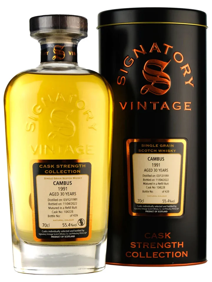 Cambus 1991 30 Year Old Cask Strength S.V Single Grain Scotch Whisky 700mL